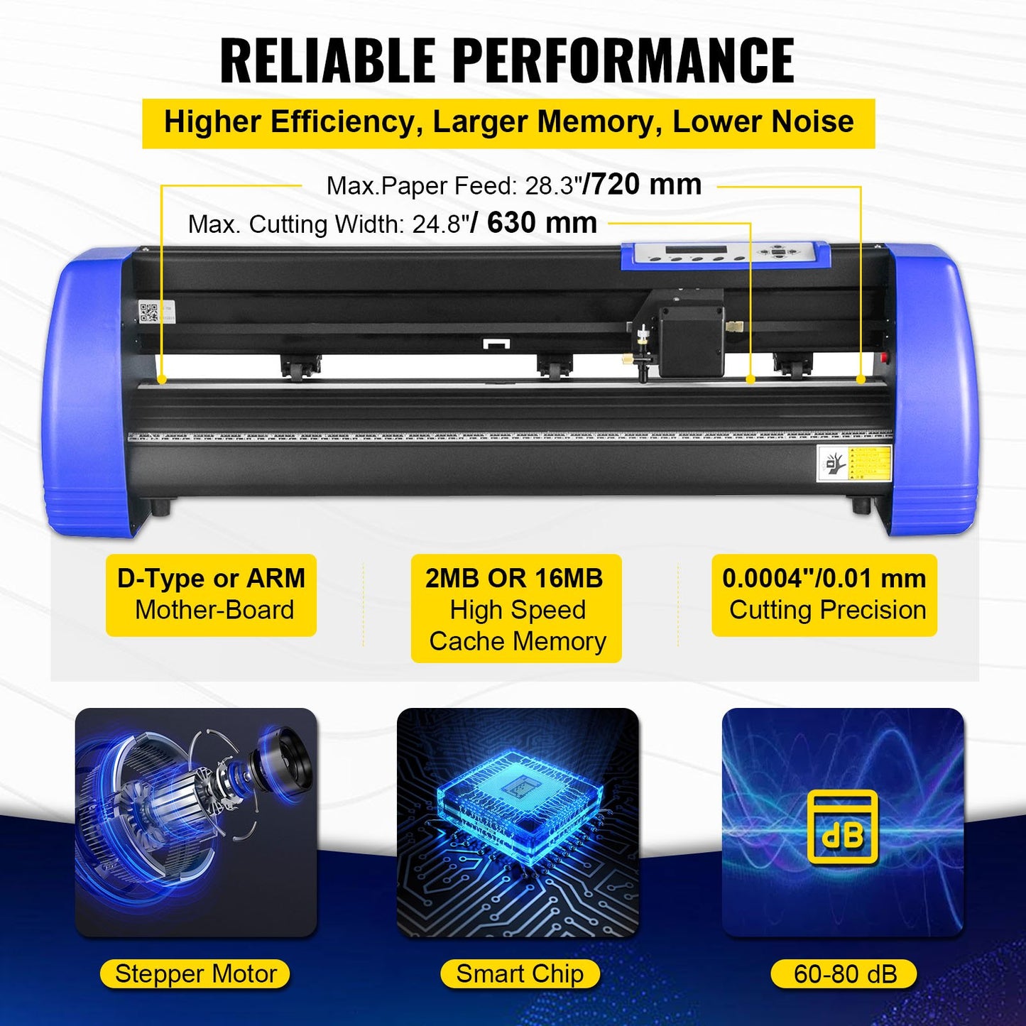 720mm Vinyl Cutter/Plotter Sign Cut Machine Software 20 Blades LCD Black V952-KZJ720JKDHLS00001V3