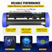 720mm Vinyl Cutter/Plotter Sign Cut Machine Software 20 Blades LCD Black V952-KZJ720JKDHLS00001V3