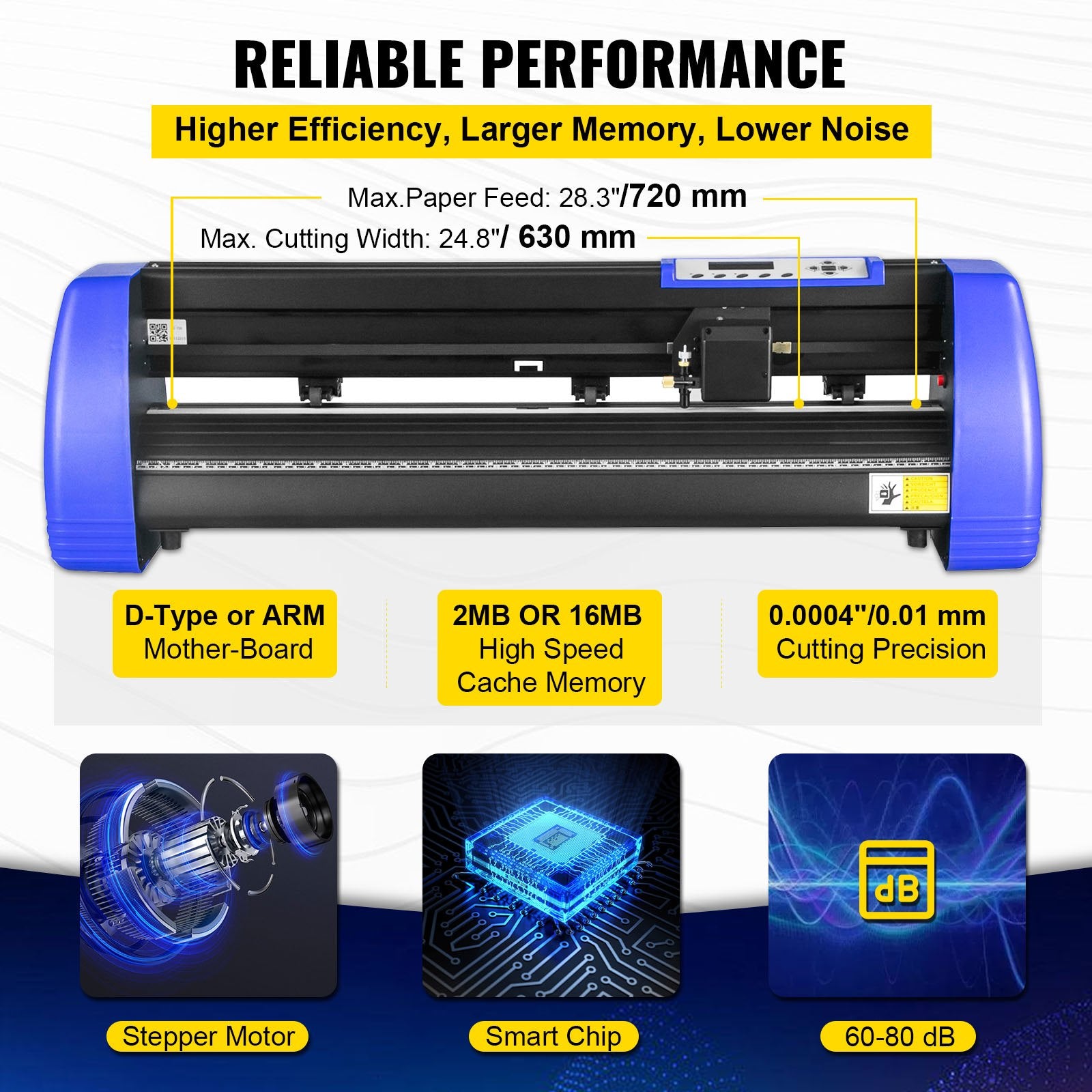 720mm Vinyl Cutter/Plotter Sign Cut Machine Software 20 Blades LCD Black V952-KZJ720JKDHLS00001V3