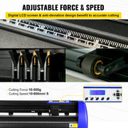 720mm Vinyl Cutter/Plotter Sign Cut Machine Software 20 Blades LCD Black V952-KZJ720JKDHLS00001V3