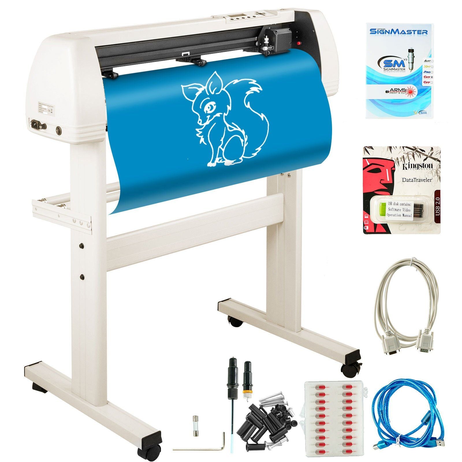 Vinyl Cutter 870mm Vinyl Cutter Machine Maximum Paper Feed 34inch White Vinyl Plotter Cutter Machine Vinyl V952-KZJ870JKDBS000001V3