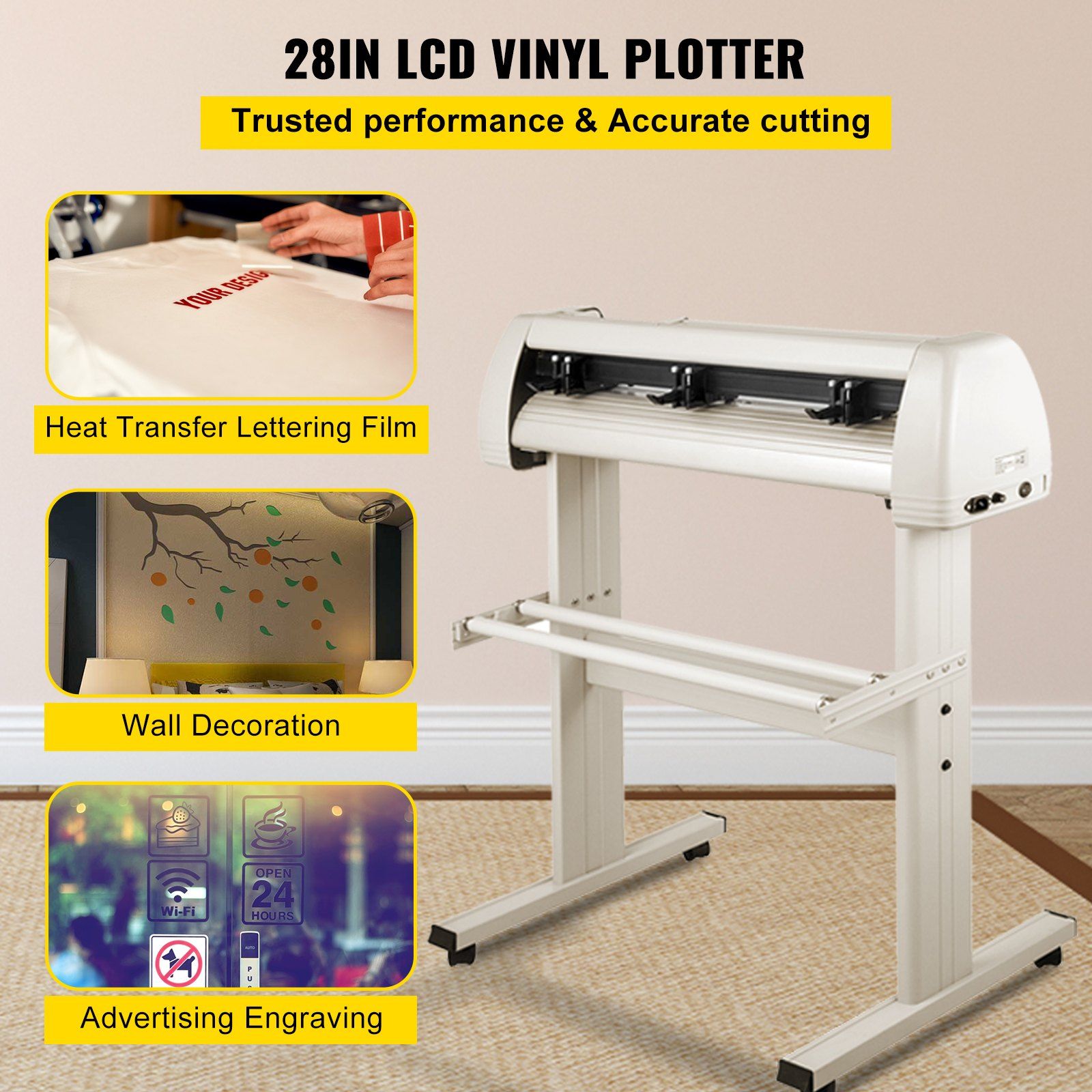 Vinyl Cutter 870mm Vinyl Cutter Machine Maximum Paper Feed 34inch White Vinyl Plotter Cutter Machine Vinyl V952-KZJ870JKDBS000001V3