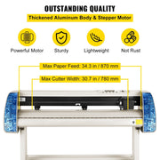 Vinyl Cutter 870mm Vinyl Cutter Machine Maximum Paper Feed 34inch White Vinyl Plotter Cutter Machine Vinyl V952-KZJ870JKDBS000001V3