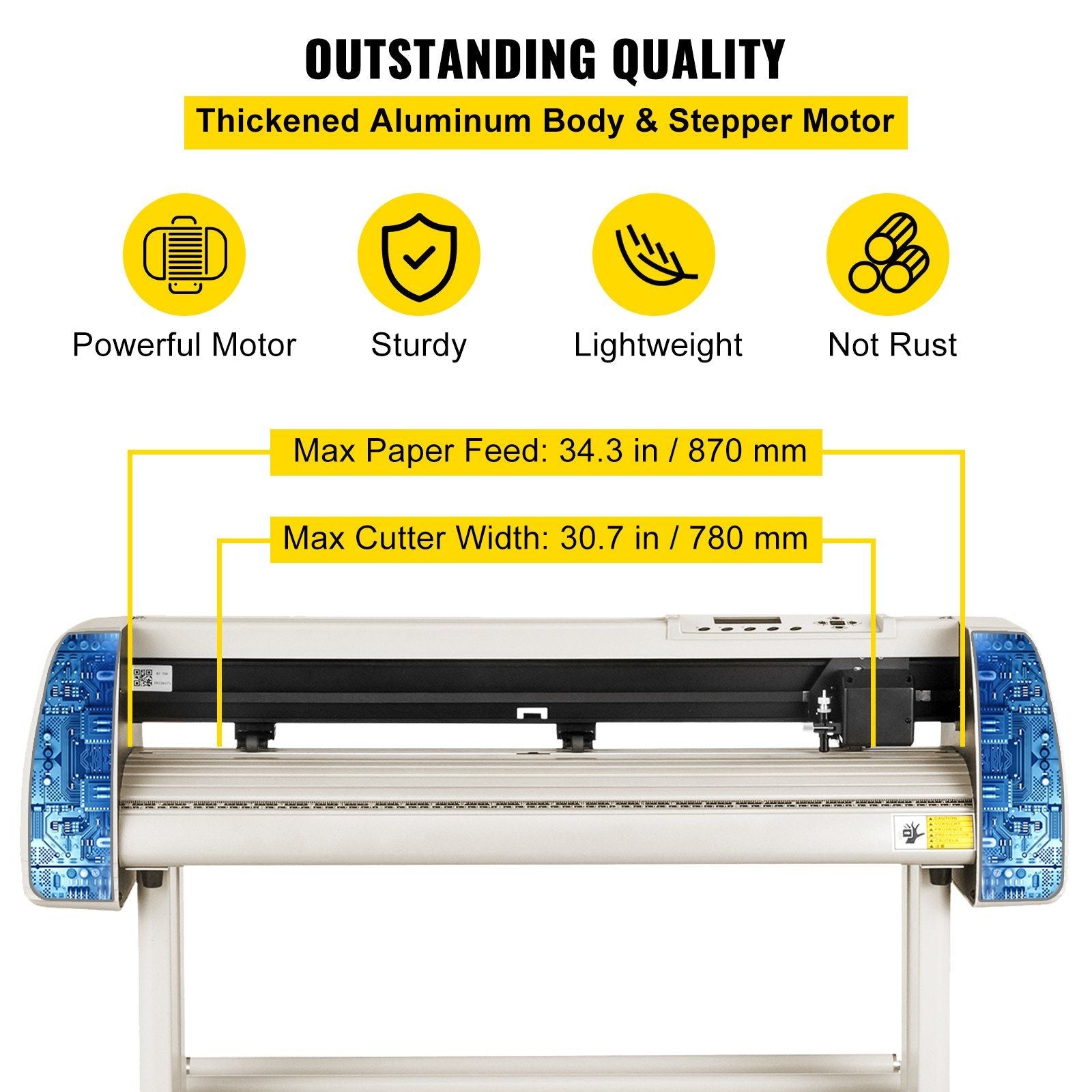 Vinyl Cutter 870mm Vinyl Cutter Machine Maximum Paper Feed 34inch White Vinyl Plotter Cutter Machine Vinyl V952-KZJ870JKDBS000001V3