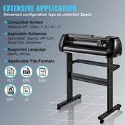 Vinyl Cutter Machine, 28in Offline Bluetooth Cutting Plotter Machine, 400in/10m Steel Roller Shaft Adjustable V952-KZJACSK720LSIN5ZUV3