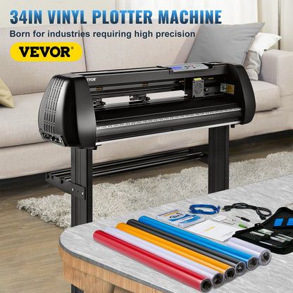 Vinyl Cutter Machine, 34inch Cutting Plotter, Offline Cutting Machine Kit Mobile Bluetooth, Precise Roller V952-KZJHSACSK870LWSHOV3