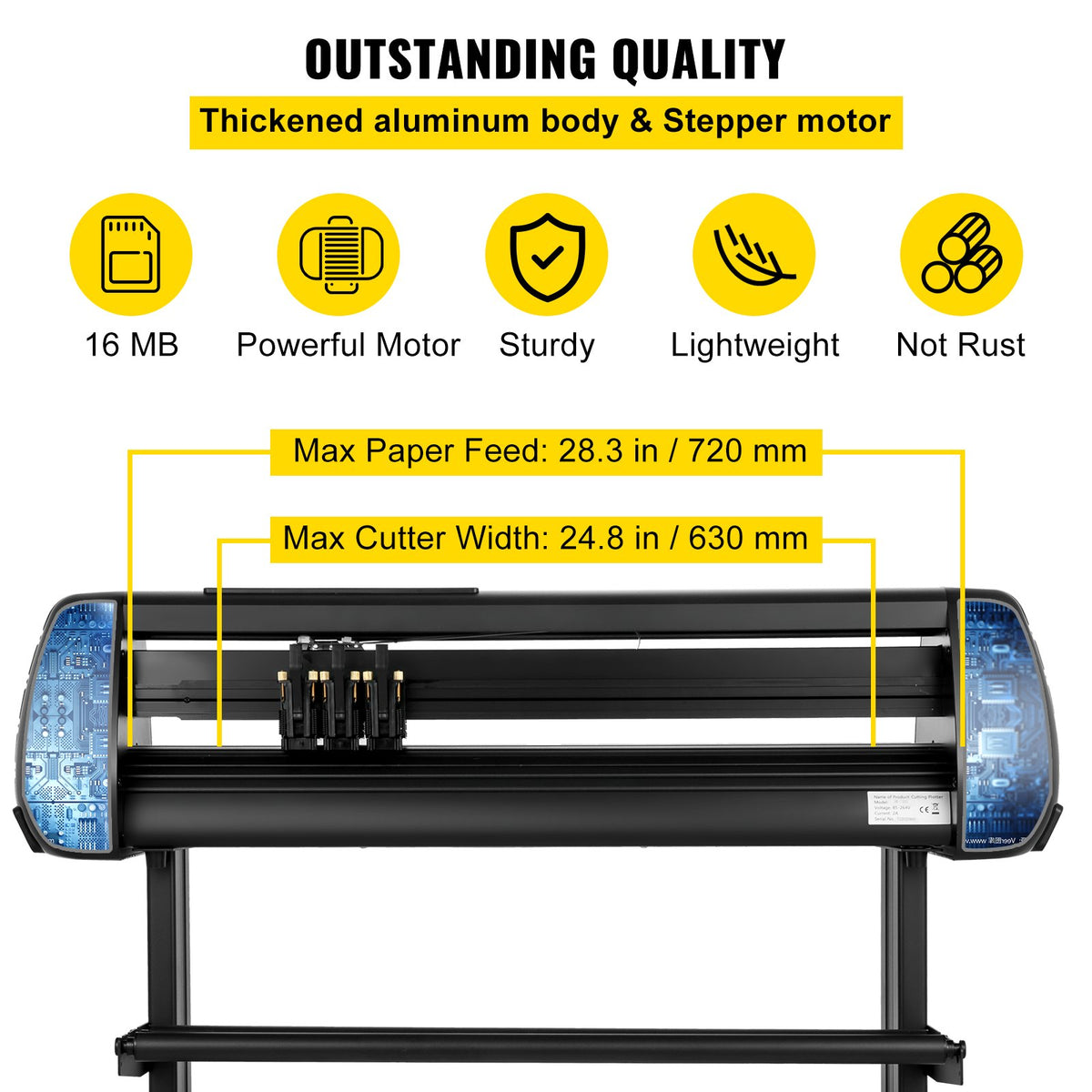 Vinyl Cutter, 28inch Paper Feed Cutting Plotter Bundle, Adjustable Force & Speed Vinyl Printer with Powerful V952-KZJSK720T220V4XBOV3