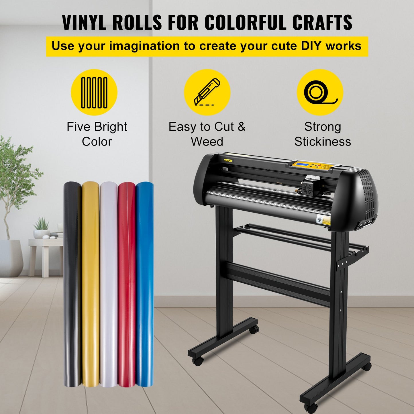 Vinyl Cutter, 28inch Paper Feed Cutting Plotter Bundle, Adjustable Force & Speed Vinyl Printer with Powerful V952-KZJSK720T220V4XBOV3