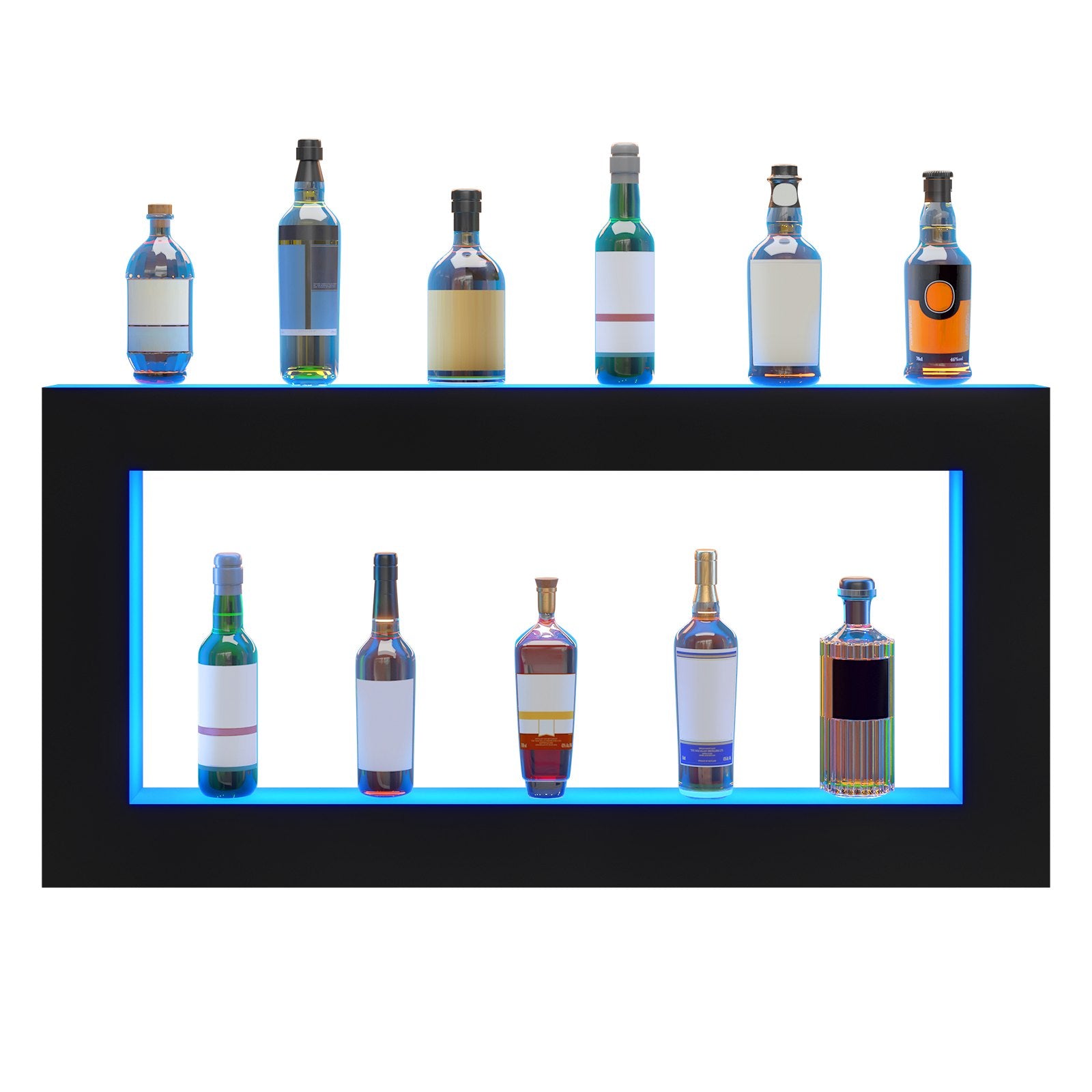 LED Lighted Liquor Bottle Display Bar Shelf RF & App Control 1210 mm V952-KZXBGLED248RFXCBHV3