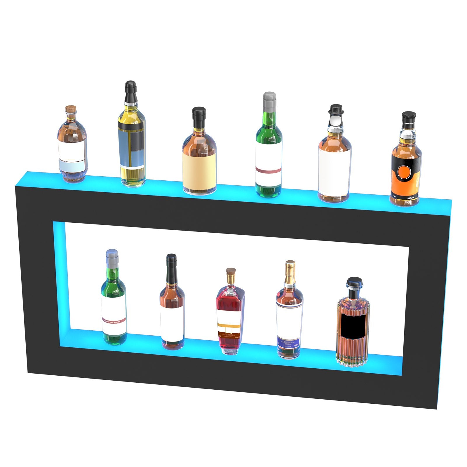 LED Lighted Liquor Bottle Display Bar Shelf RF & App Control 1210 mm V952-KZXBGLED248RFXCBHV3
