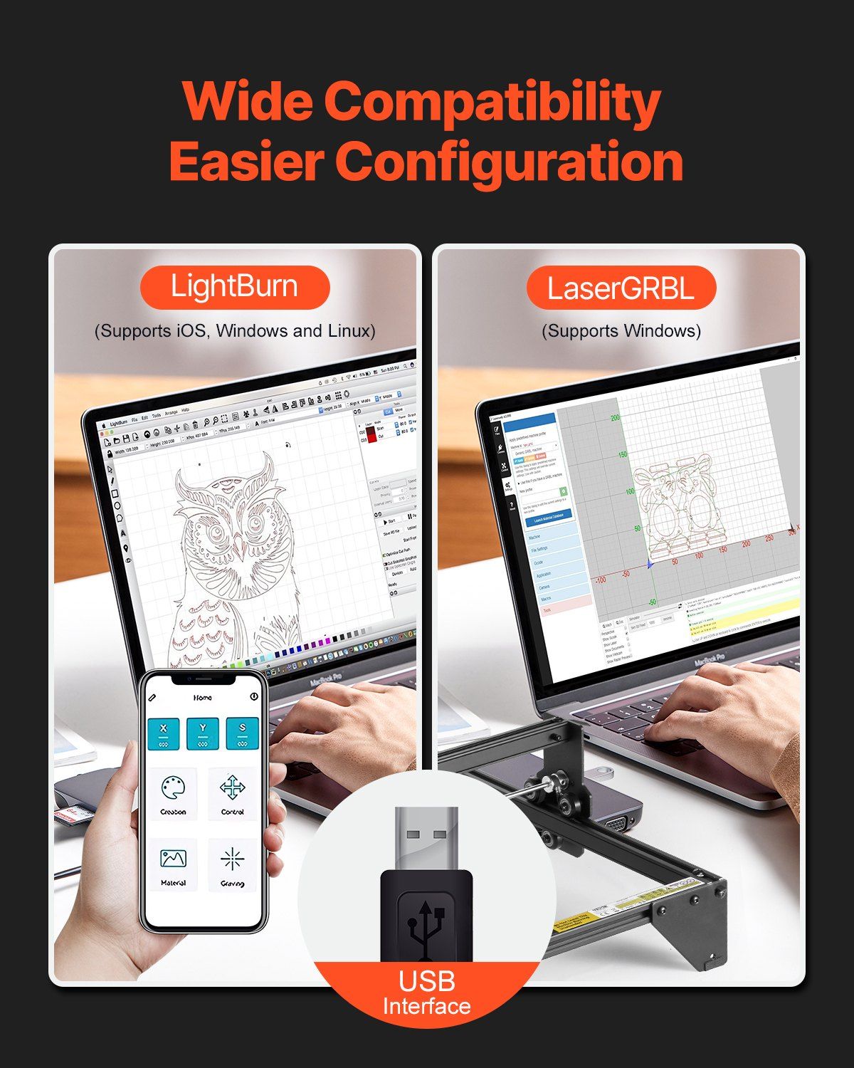 Laser Engraver, 10W Output, Laser Engraving Cutter Machine, 14.9 x 15.7 in/38 x 40 cm Working Area, 10000 V952-KZXSEJGJGDKJCXIQZV3