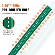 6FT U-Channel Sign Post, 4Pack Green Heavy Duty Steel Fixed Fence Post, Steel Fence U-Channel Sign for V952-LBGGDLBGZT6FWXGVSV0