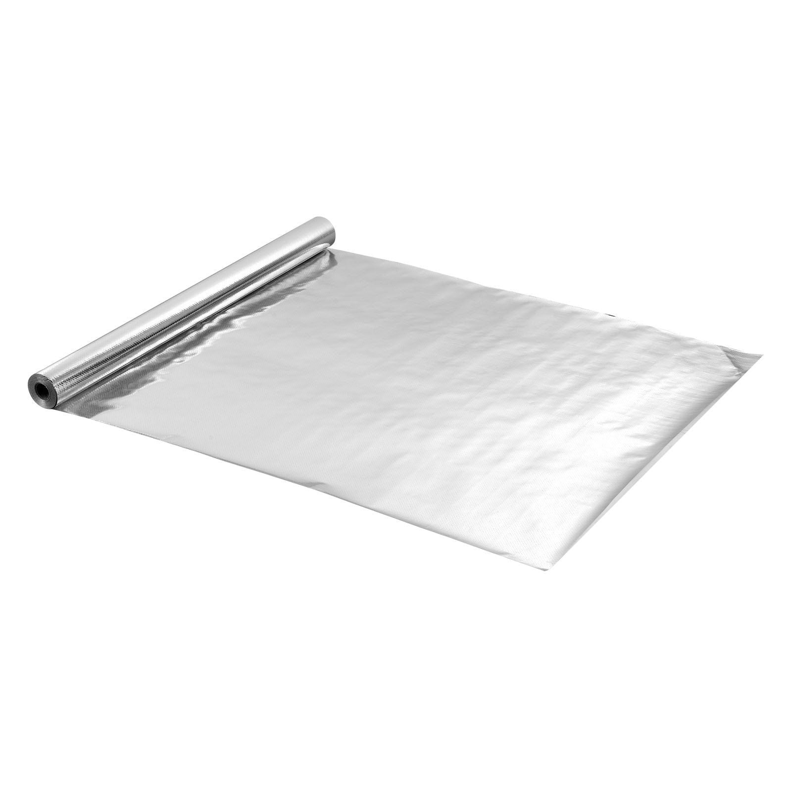 Double Reflective Insulation Roll, Perforated Woven Fabric Radiant Barrier, 0.15mm 76.2m x 1.22m, V952-LBPEBZBRFSFSJ19JC001V0