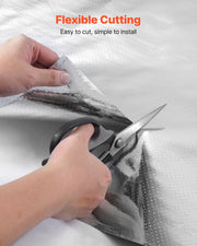 Double Reflective Insulation Roll, Perforated Woven Fabric Radiant Barrier, 0.15mm 76.2m x 1.22m, V952-LBPEBZBRFSFSJ19JC001V0