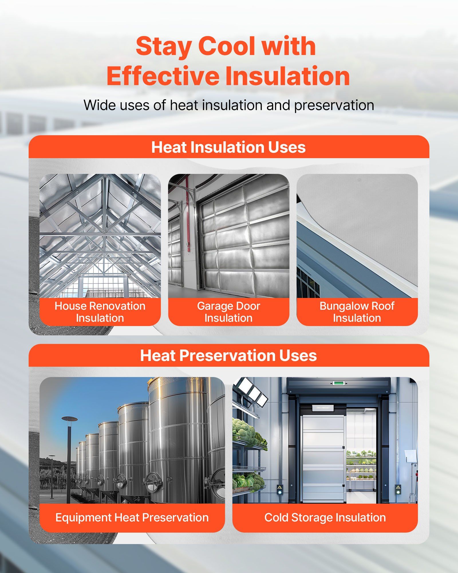 Double Reflective Insulation Roll, Perforated Woven Fabric Radiant Barrier, 0.15mm 76.2m x 1.22m, V952-LBPEBZBRFSFSJ19JC001V0