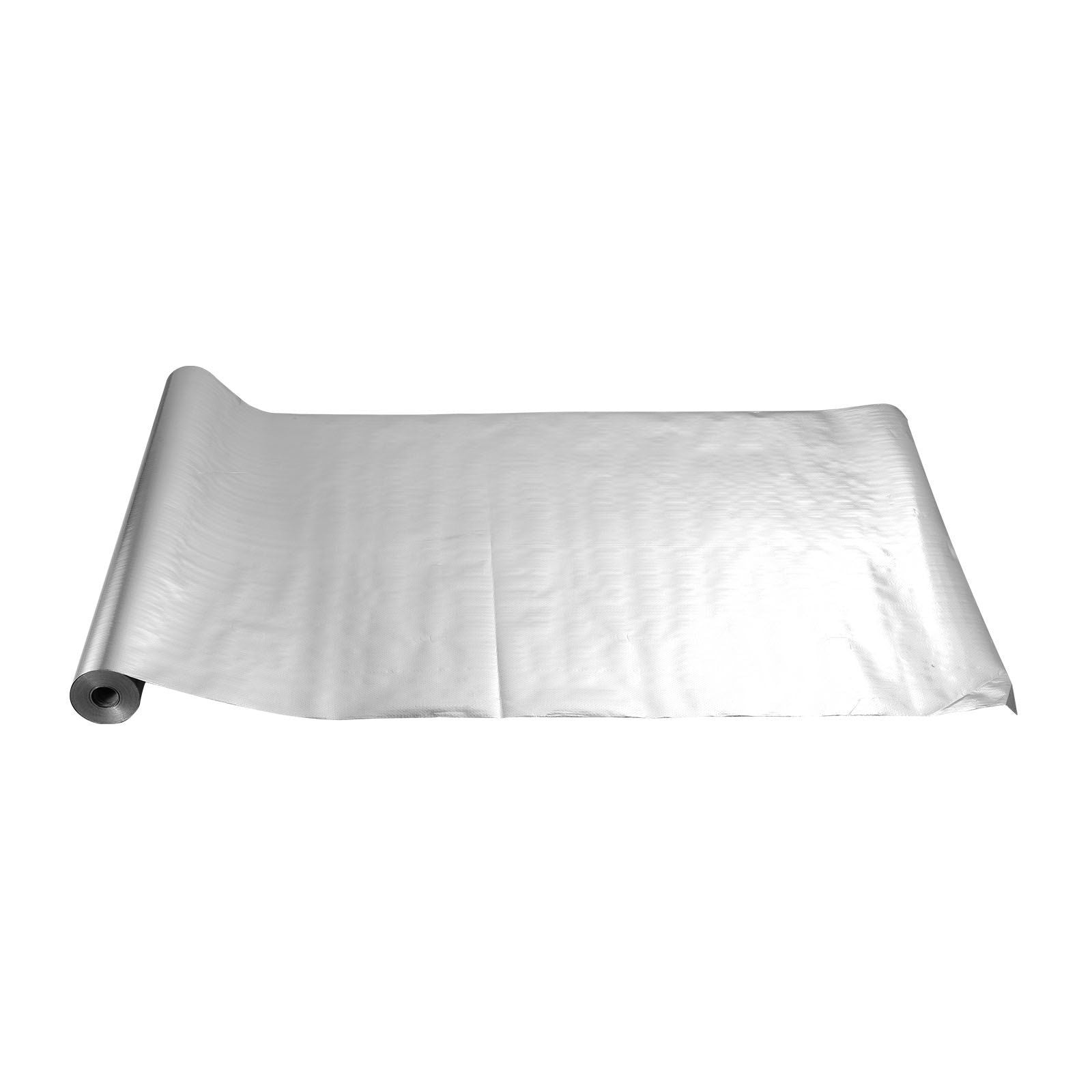 Double Reflective Insulation Roll, Perforated Woven Fabric Radiant Barrier, 0.15mm 76.2m x 1.22m, V952-LBPEBZBRFSFSJ19JC001V0