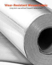 Double Reflective Insulation Roll, Non-Perforated Woven Fabric Radiant Barrier, 0.15mm 38.1m x 1.22m, V952-LBPEBZBRFSFSYGF6I001V0