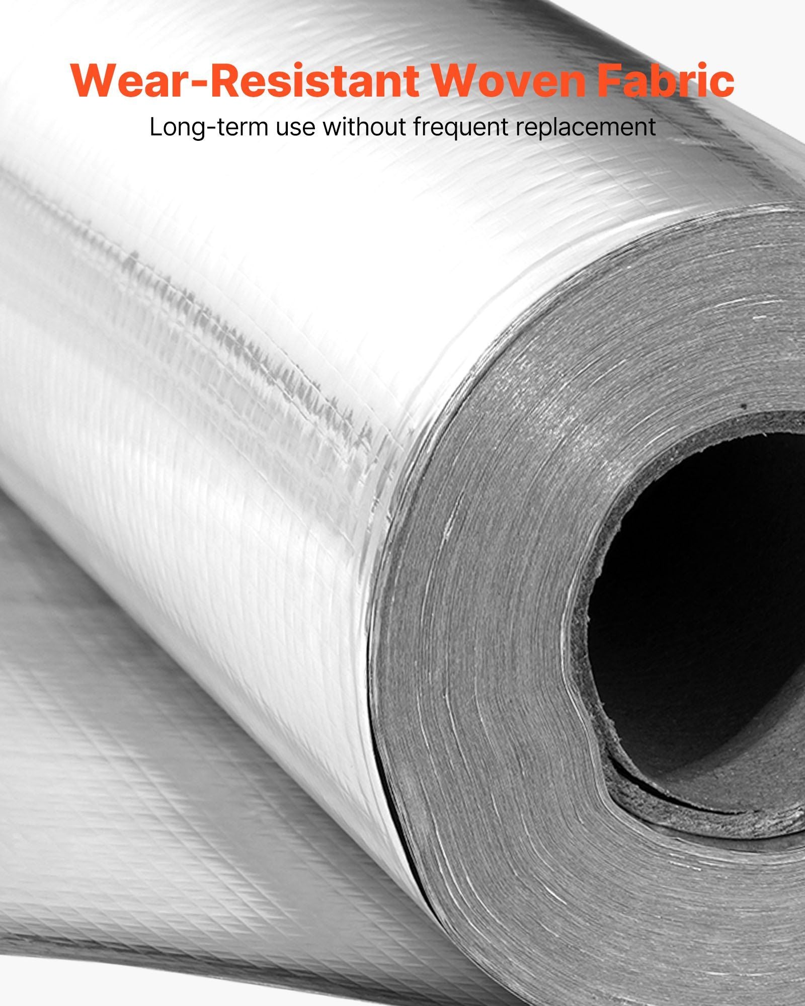 Double Reflective Insulation Roll, Non-Perforated Woven Fabric Radiant Barrier, 0.15mm 38.1m x 1.22m, V952-LBPEBZBRFSFSYGF6I001V0
