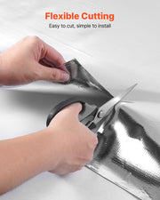 Double Reflective Insulation Roll, Non-Perforated Woven Fabric Radiant Barrier, 0.15mm 38.1m x 1.22m, V952-LBPEBZBRFSFSYGF6I001V0
