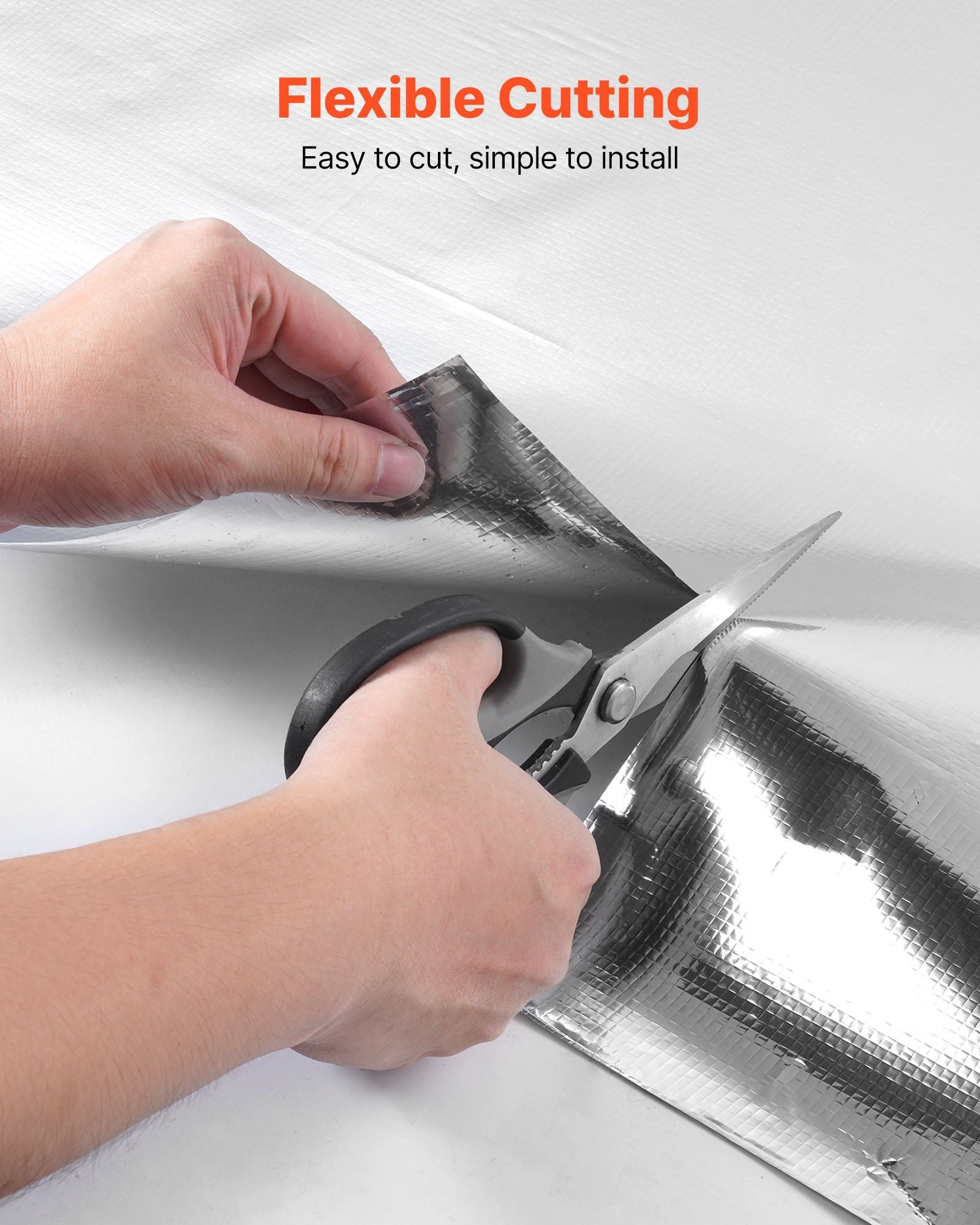 Double Reflective Insulation Roll, Non-Perforated Woven Fabric Radiant Barrier, 0.15mm 38.1m x 1.22m, V952-LBPEBZBRFSFSYGF6I001V0