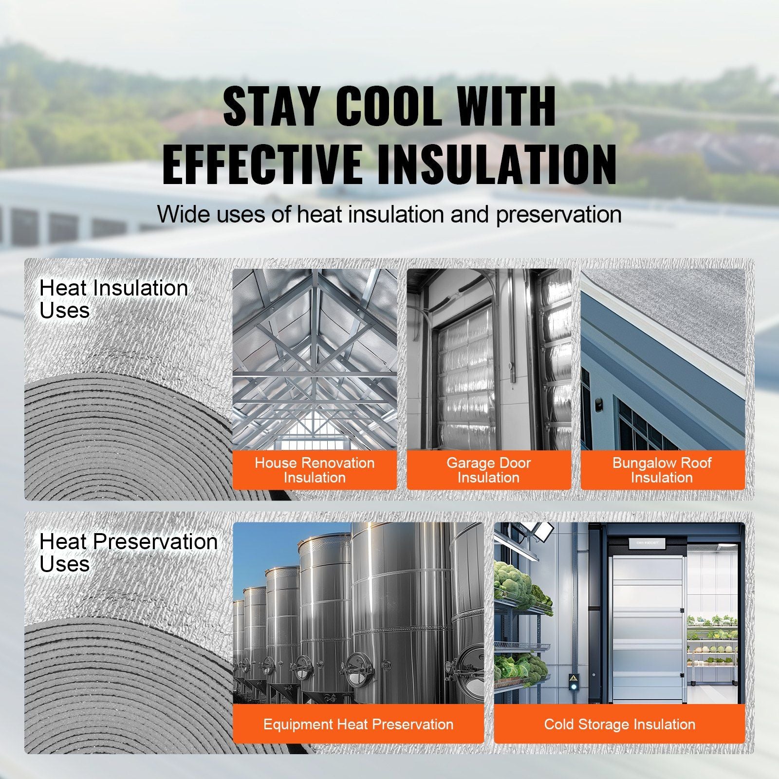 Double Reflective Insulation Roll, Foam Core Radiant Barrier, 3.2 mm 48 in x 50 ft, Double-Sided Aluminum V952-LBPEFPMXRFSFIMUHAV0