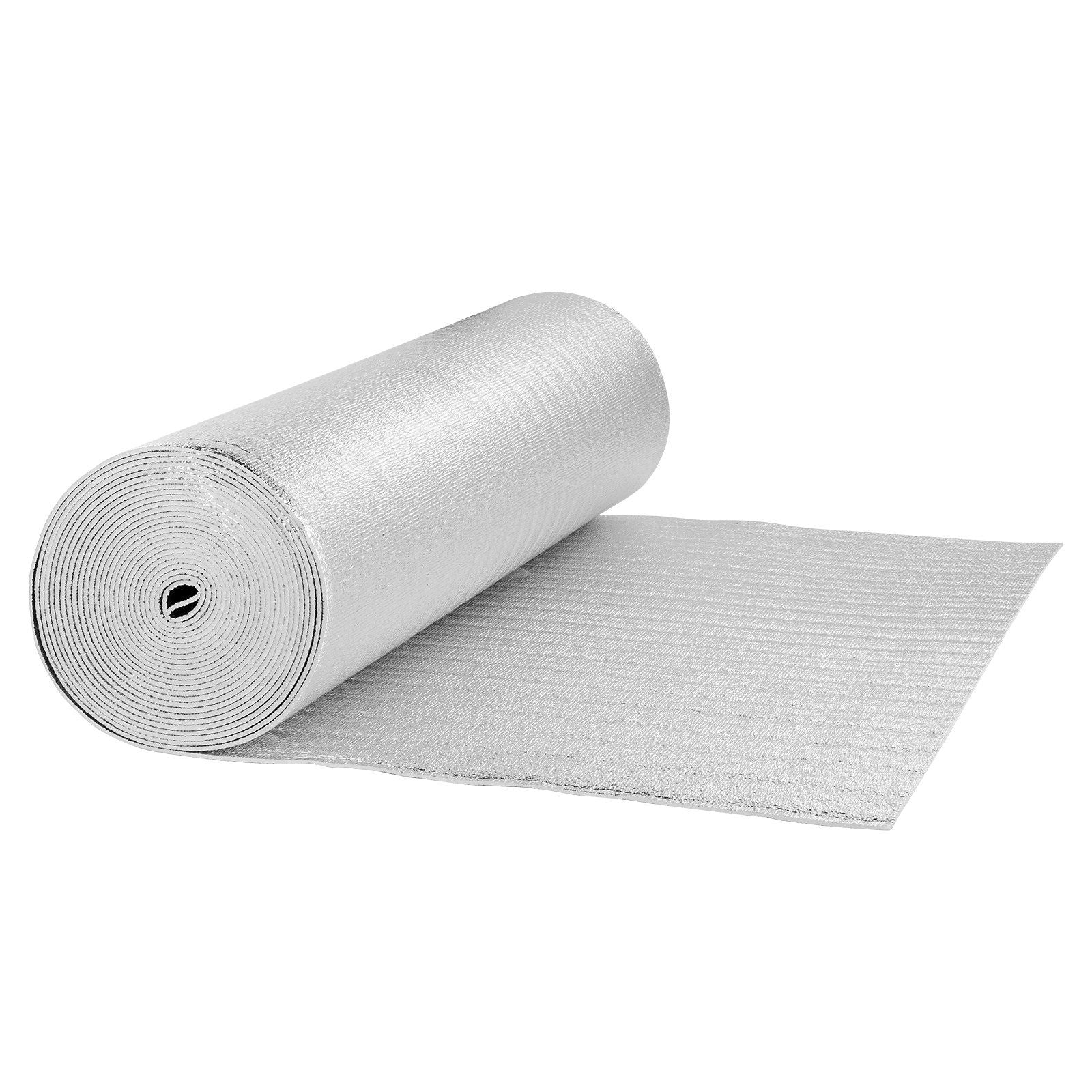 Double Reflective Insulation Roll, Foam Core Radiant Barrier, 5.5mm 48 in x 50 ft, Double-Sided Aluminum Foil V952-LBPEFPMXRFSFWQVT4V0
