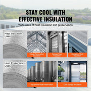 Double Reflective Insulation Roll, Foam Core Radiant Barrier, 5.5mm 48 in x 50 ft, Double-Sided Aluminum Foil V952-LBPEFPMXRFSFWQVT4V0