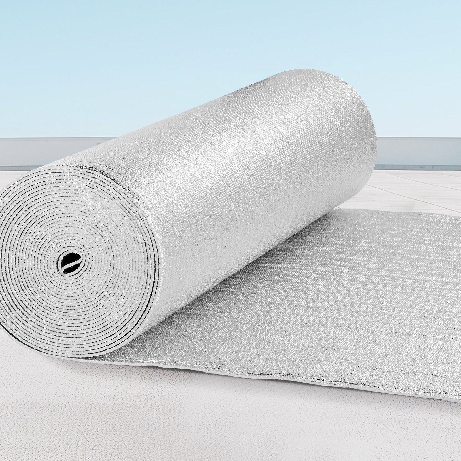 Double Reflective Insulation Roll, Foam Core Radiant Barrier, 5.5mm 48 in x 50 ft, Double-Sided Aluminum Foil V952-LBPEFPMXRFSFWQVT4V0