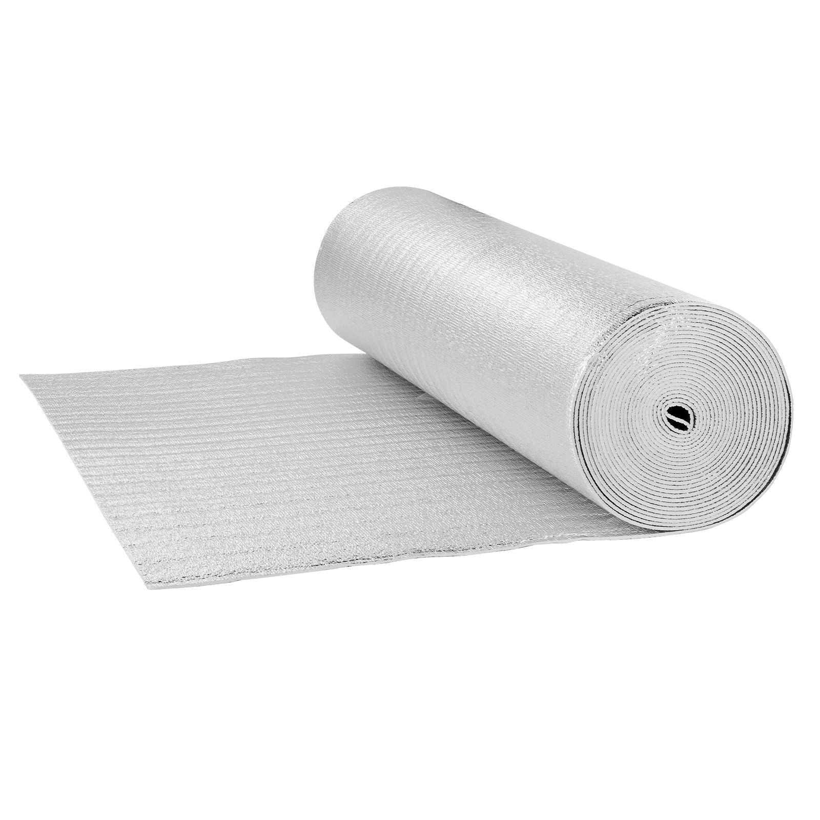 Double Reflective Insulation Roll, Foam Core Radiant Barrier, 5.5mm 48 in x 50 ft, Double-Sided Aluminum Foil V952-LBPEFPMXRFSFWQVT4V0