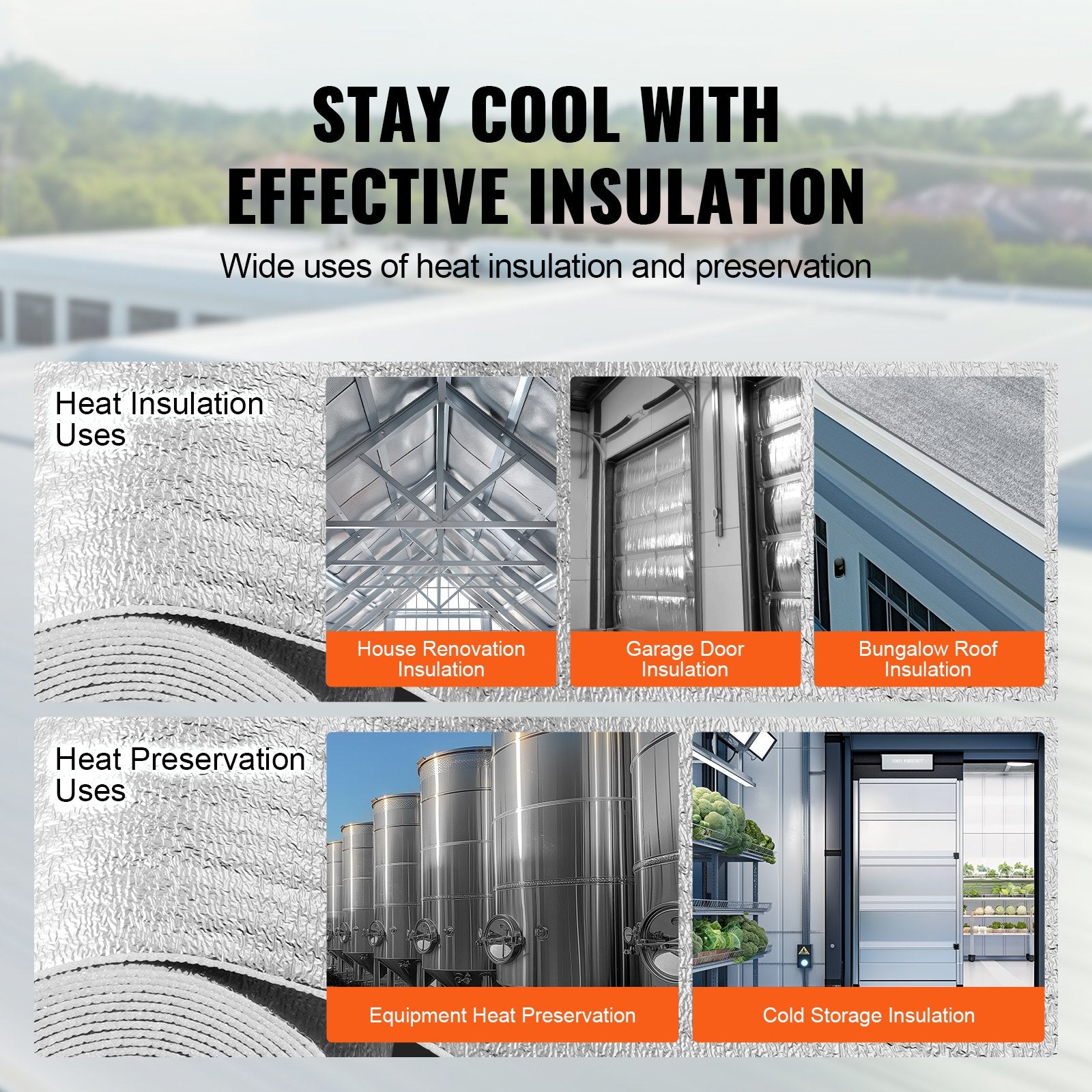Double Reflective Insulation Roll Foam Core Radiant Barrier 120 x 48 Inch / 3 x 1.2M V952-LBPEFPMXRFSFZ1UTKV0