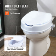 Raised Toilet Seat, 100 mm Height Raised, 136 kg Weight Capacity, Universal Toilet Seat Riser, Screw Rod V952-LBSDSJGMTZDW0KLIAV0