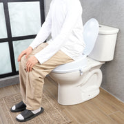 Raised Toilet Seat, 100 mm Height Raised, 136 kg Weight Capacity, Universal Toilet Seat Riser, Screw Rod V952-LBSDSJGMTZDW0KLIAV0