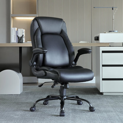 Executive Office Chair with Cutting-edge Adjustable Lumbar Support, High Back PU Leather Office Chair V952-LBYCGKPGKDJYA4GY1V0