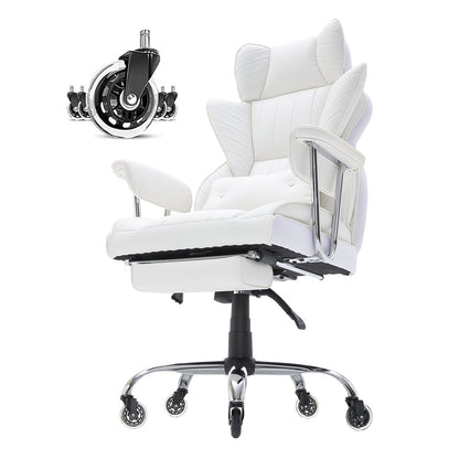 Reclining Office Chair with Footrest, Heavy Duty PU Leather Wide Office Chair, Big and Tall Executive Office V952-LBYZXKPGDJT0U1Z5NV0