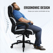 Heavy Duty Executive Office Chair with Cutting-edge Adjustable Lumbar Support for Long Hours, Big and Tall V952-LBYZXKPGKDJZBI124V0