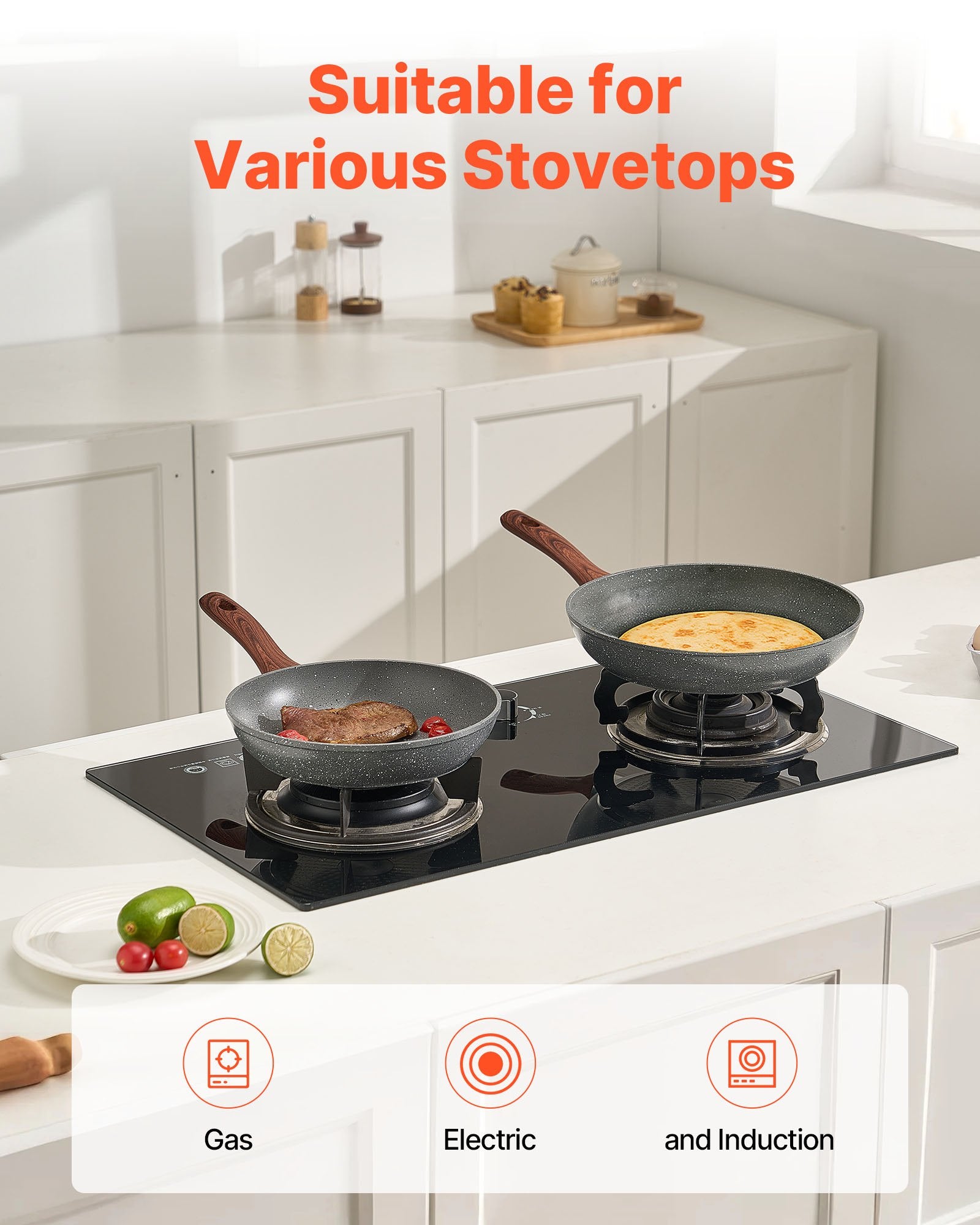 Frying Pan Skillet, Aluminum Egg Fry Pans, 3 Piece Set (250, 280, 325 mm), Nonsitck Heavy-Duty Skillets with V952-LCGSJTMFSTC9SVAUG001V0