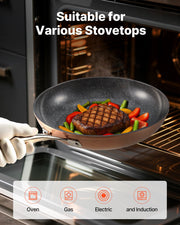 Frying Pan Skillet, Aluminum Egg Fry Pans, 3 Piece (200, 270, 300 mm), Nonsitck Ceramic Heavy-Duty Skillets V952-LCGSJTTCTC81TK7PX001V0