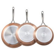 Frying Pan Skillet, Aluminum Egg Fry Pans, 3 Piece (200, 270, 300 mm), Nonsitck Ceramic Heavy-Duty Skillets V952-LCGSJTTCTC81TK7PX001V0