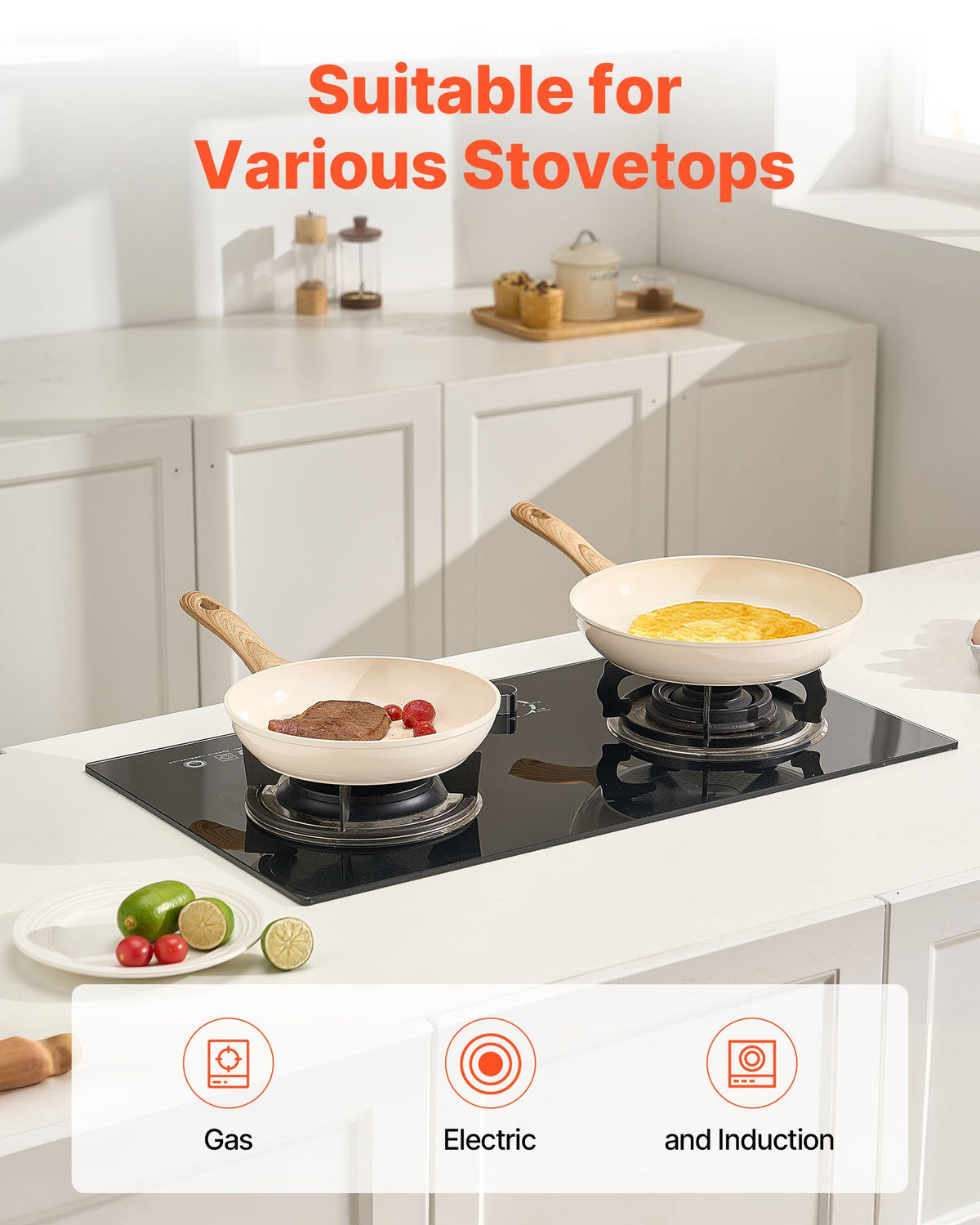 Frying Pan Skillet, Aluminum Egg Fry Pans, 3 Pcs (200, 240, 280 mm), Nonsitck Ceramic Heavy-Duty Skillets V952-LCGSJTTCTC89NDS2C001V0