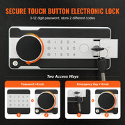 1.7 Cub Depository Safe, Deposit Safe with Drop Slot, Electronic Code Lock and 2 Emergency Keys, 17.71'' x V952-LCSBXX17L000GVVNCV0