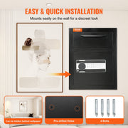 1.7 Cub Depository Safe, Deposit Safe with Drop Slot, Electronic Code Lock and 2 Emergency Keys, 17.71'' x V952-LCSBXX17L000GVVNCV0