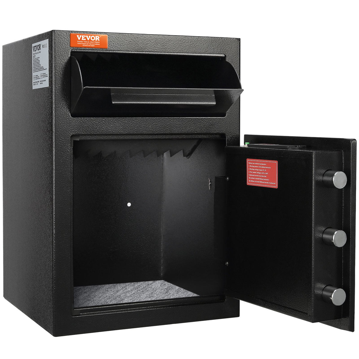 2.5 Cub Depository Safe, Deposit Safe with Drop Slot, Electronic Code Lock and 2 Emergency Keys, 20.27'' x V952-LCSBXX25L000IZ30IV0