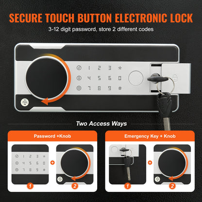 2.5 Cub Depository Safe, Deposit Safe with Drop Slot, Electronic Code Lock and 2 Emergency Keys, 20.27'' x V952-LCSBXX25L000IZ30IV0