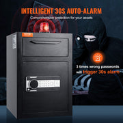 2.5 Cub Depository Safe, Deposit Safe with Drop Slot, Electronic Code Lock and 2 Emergency Keys, 20.27'' x V952-LCSBXX25L000IZ30IV0