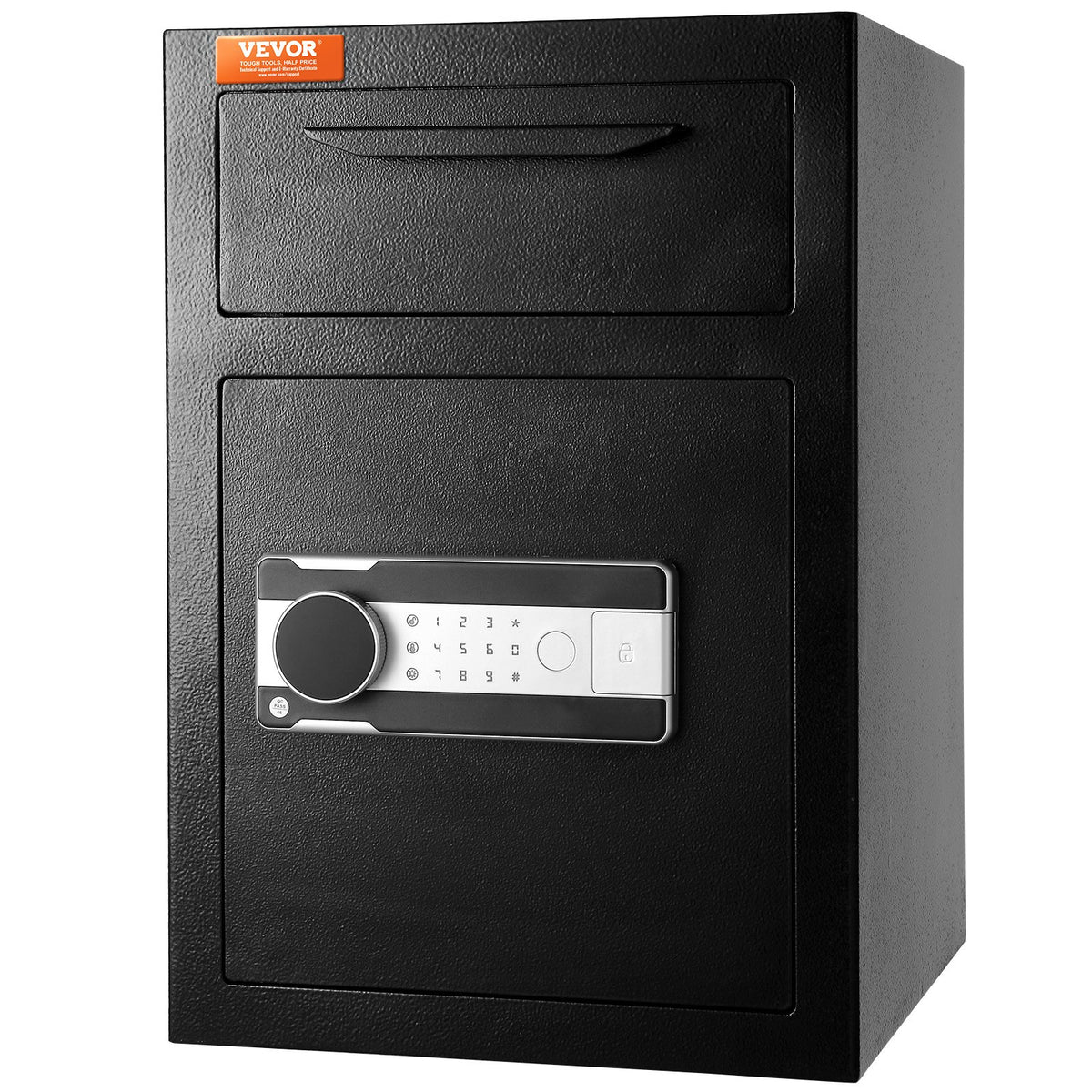 2.5 Cub Depository Safe, Deposit Safe with Drop Slot, Electronic Code Lock and 2 Emergency Keys, 20.27'' x V952-LCSBXX25L000IZ30IV0