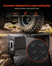 Heavy Duty Aluminum Truck Bed Tool Box, Stripes Plated Tool Box with Side Handle and Lock Keys, Storage V952-LCZXGJX301392MXYR002V0