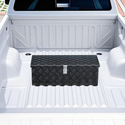 Heavy Duty Aluminum Truck Bed Tool Box, Stripes Plated Tool Box with Side Handle and Lock Keys, Storage V952-LCZXGJX301392MXYR002V0