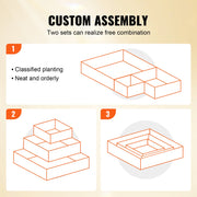 Wooden Raised Garden Bed Planter Box 113 x 113 x 51 cm Flower Vegetable Herb V952-LD11311351CM1PKZAV0