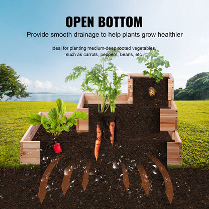 Wooden Raised Garden Bed Planter Box 113 x 113 x 51 cm Flower Vegetable Herb V952-LD11311351CM1PKZAV0