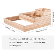 Wooden Raised Garden Bed Planter Box 113 x 113 x 51 cm Flower Vegetable Herb V952-LD11311351CM1PKZAV0